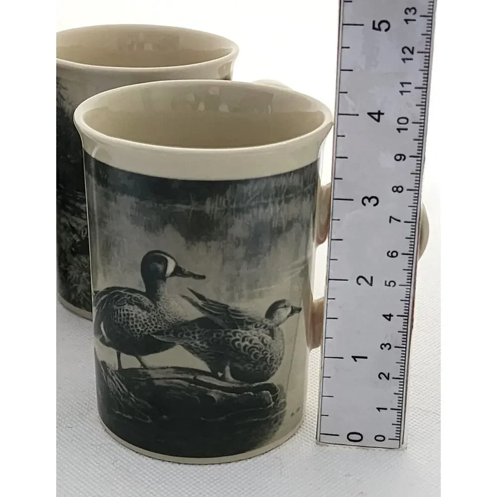 Cups/Mugs-Field & Stream-Vintage Look-Deer-Elk-Mallard-Wood Duck-8 oz-Set of 4 - Picture 13 of 16